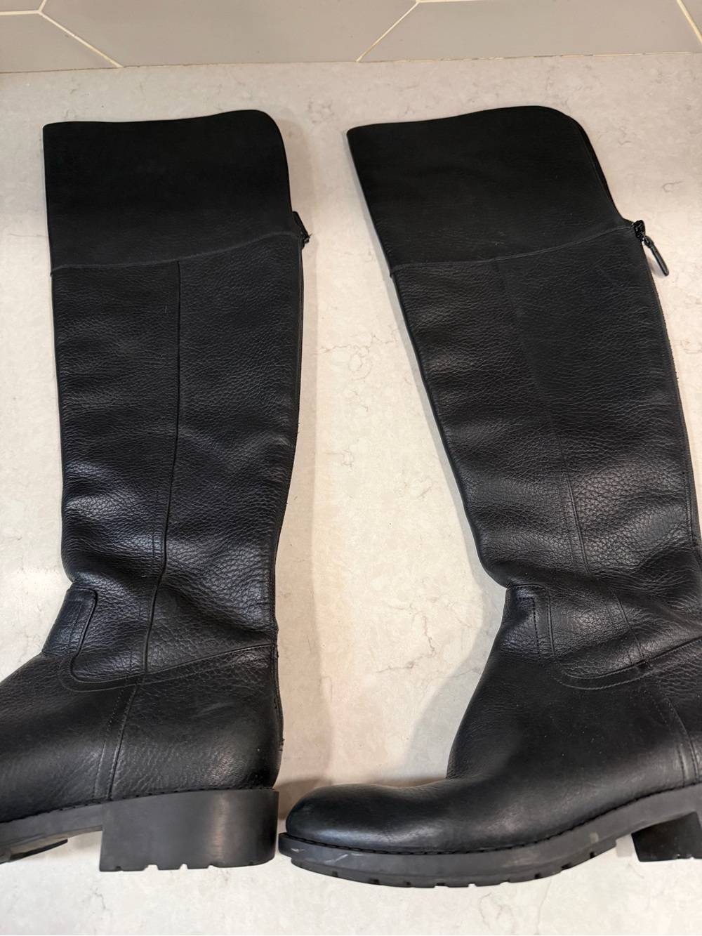 Cole Haan Black Pretiss Waterproof Leather Riding Boot | Size 7B | Equestrian